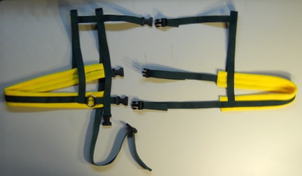 forest green goat harness yellow 1